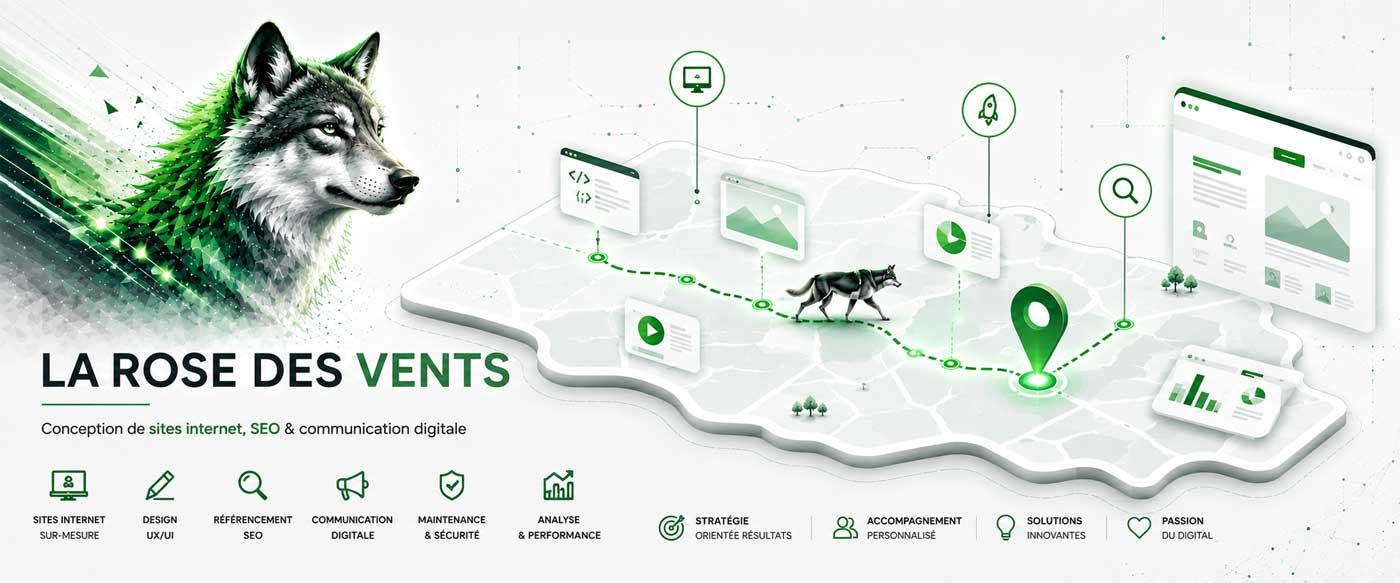 Carte des secteurs couverts par La Rose des Vents Web pour accompagner les entreprises de Nogent-sur-Seine et du sud-est de la Seine-et-Marne dans leurs projets de site internet, référencement Google et communication numérique.