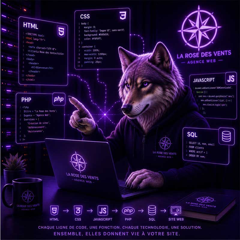 Les principales technologies d'un site Internet : HTML, CSS, JavaScript, PHP et SQL expliquées simplement