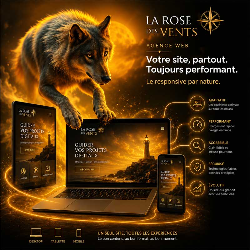 Site web responsive adapté aux ordinateurs smartphones et tablettes pour une navigation optimale